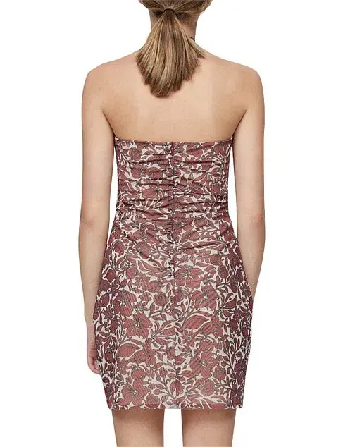 Bec & Bridge Priya Strapless Mini Dress Hibiscus Print Size 8 - Image 3