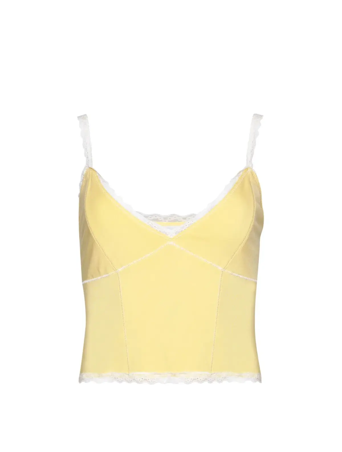 Danielle Guizio Dainty Lace Set Yellow Size 8  - Image 3