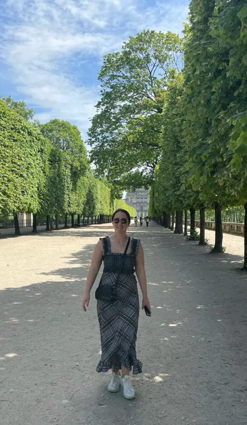 Ganni  Seersucker Check Maxi Dress Print Size 10  for rent on The Volte - main image