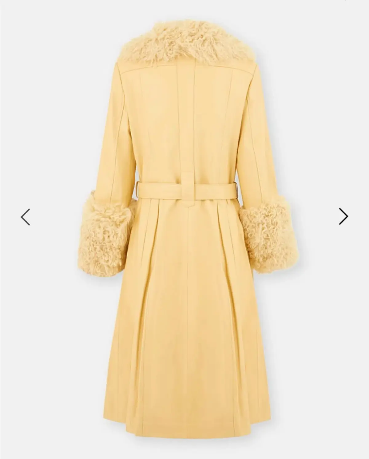 Saks Potts Foxy Shearling Coat Yellow Size 3 / Au 10 - Image 3