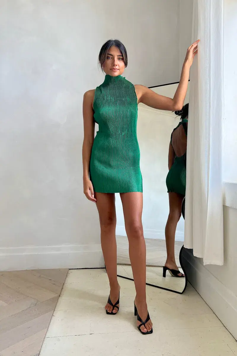 L’idee Gisele Mini Dress Green Size 10 for rent on The Volte - main image