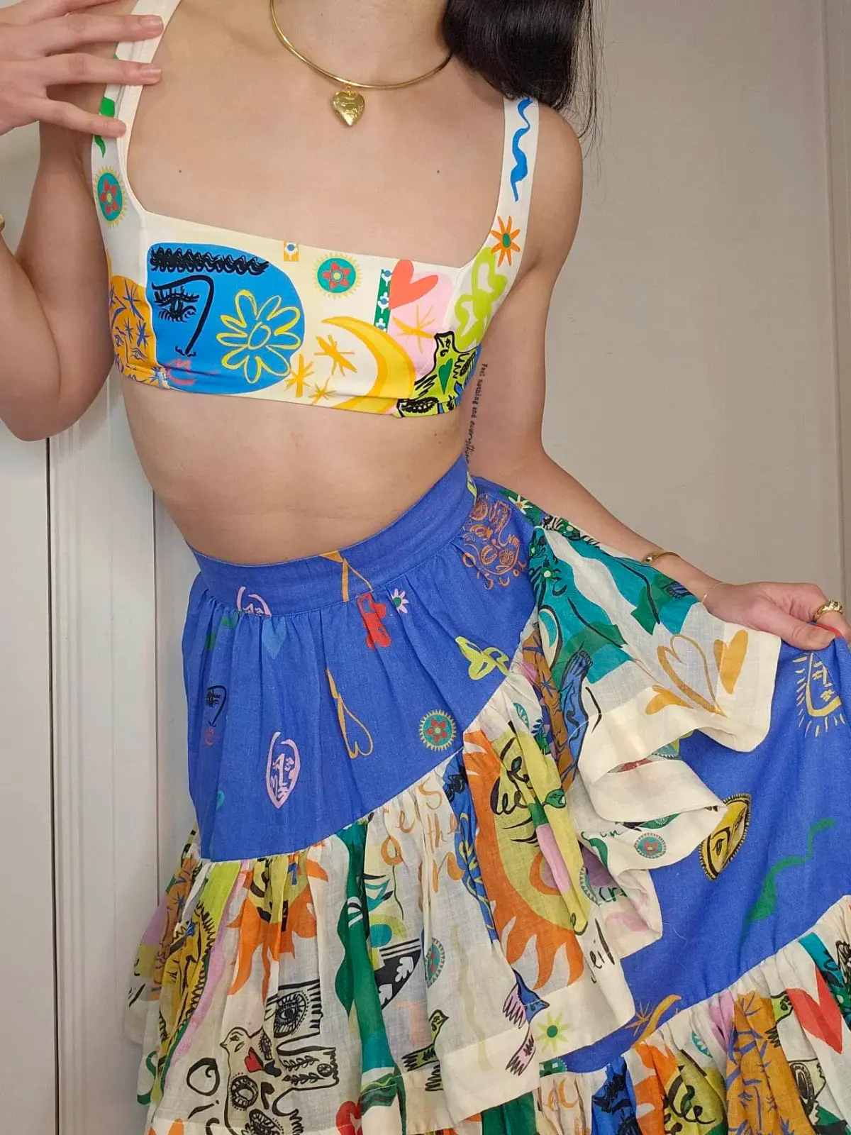 Alemais Soleil Ruffle Skirt Multi Size 6 - Image 3
