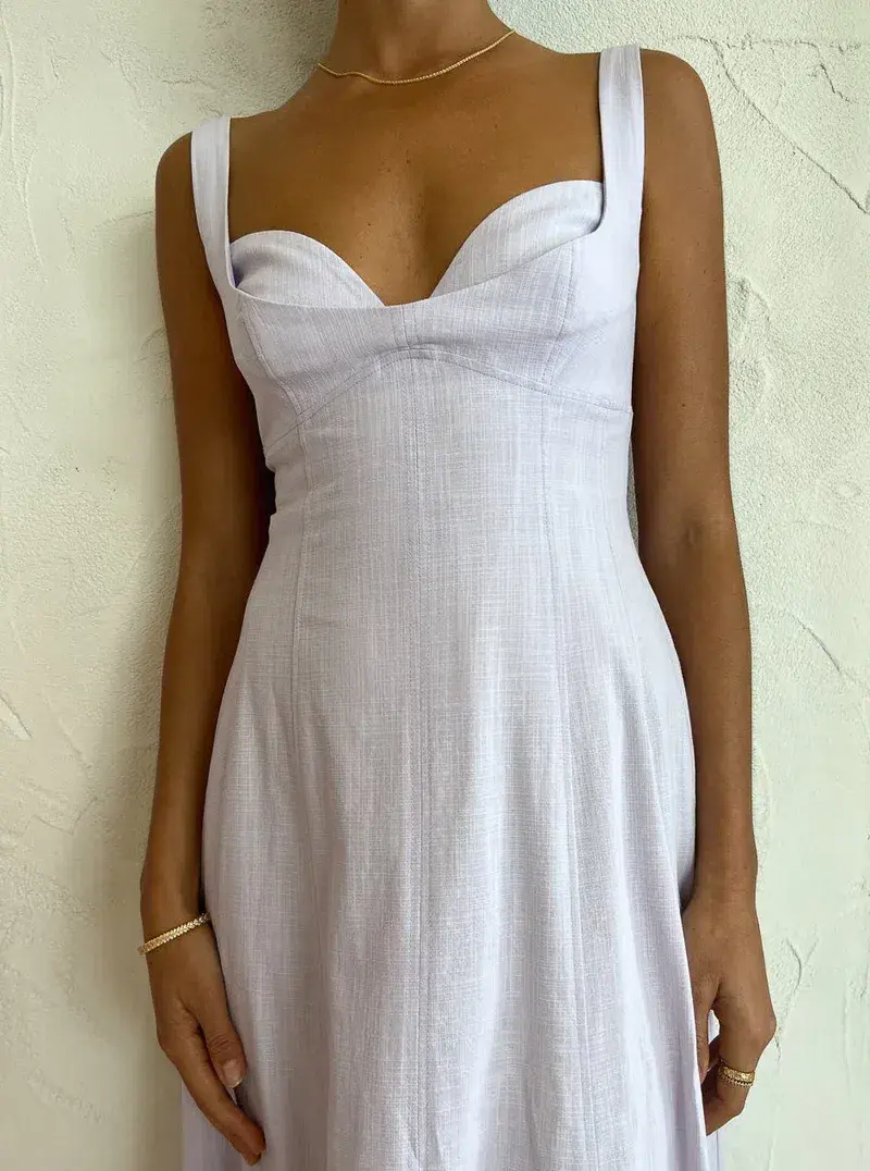 Clea Remy Bustier Midi Dress in Lilac Size XS / Au 6 - Image 2