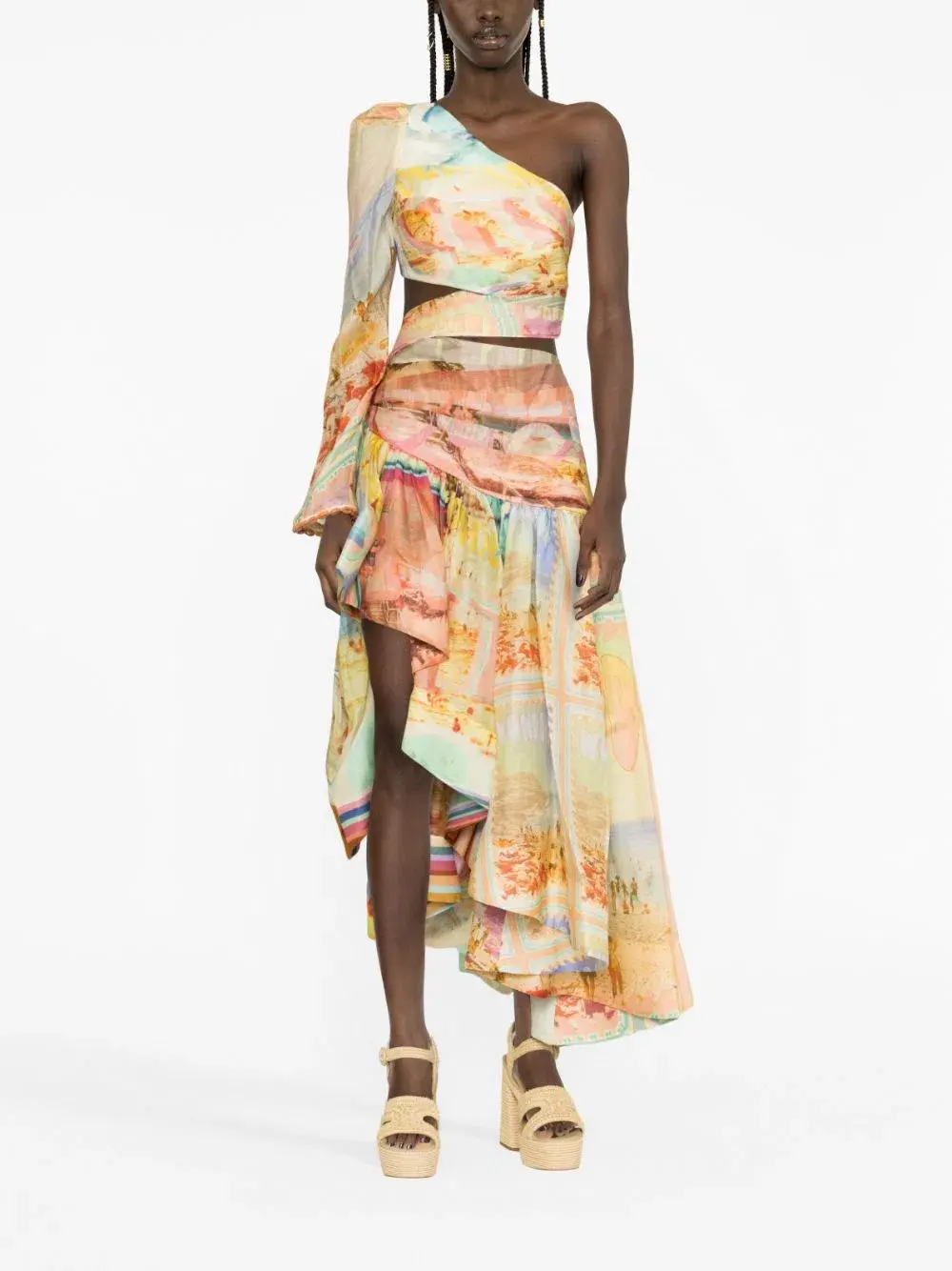 Zimmermann Tama Asymmetric Dress Multi Size 1 / AU 10 - Image 1
