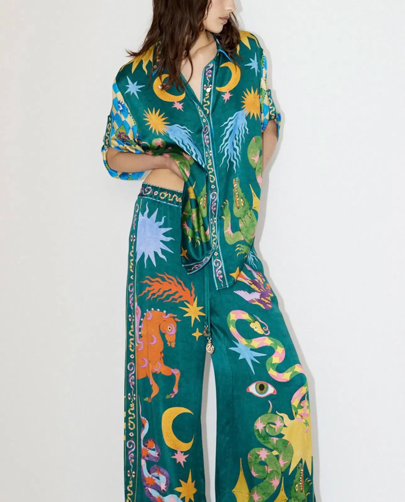 Alemais Guardian Oversized Shirt and Pants Green Size AU 8 - Image 2