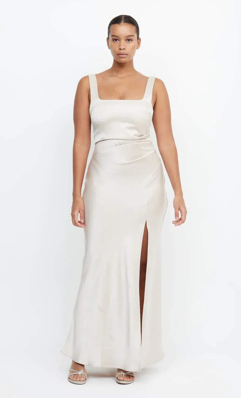 Bec & Bridge The Dreamer Square Neck Dress in Sand Size 6 - Image 4