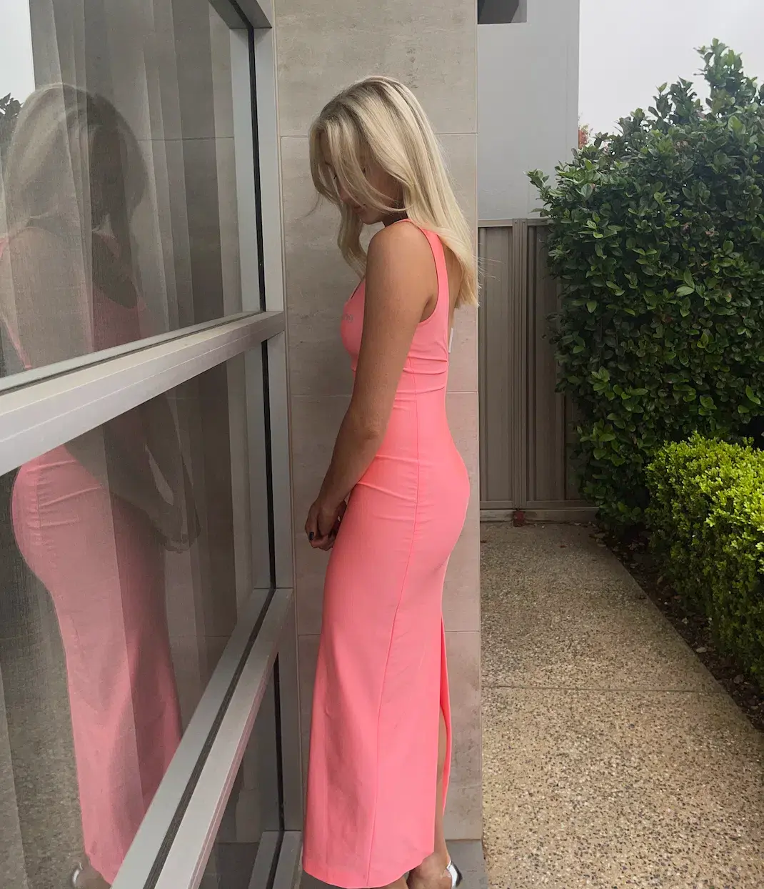 Alexander Wang Crystal-Embellished Midi Dress Pink Size S/Au 8 - Image 5