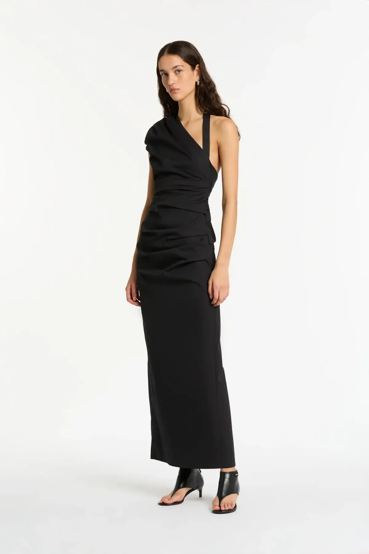 Sir The Label Giacomo Gathered Gown Black Size 3 / AU 12 - Image 1