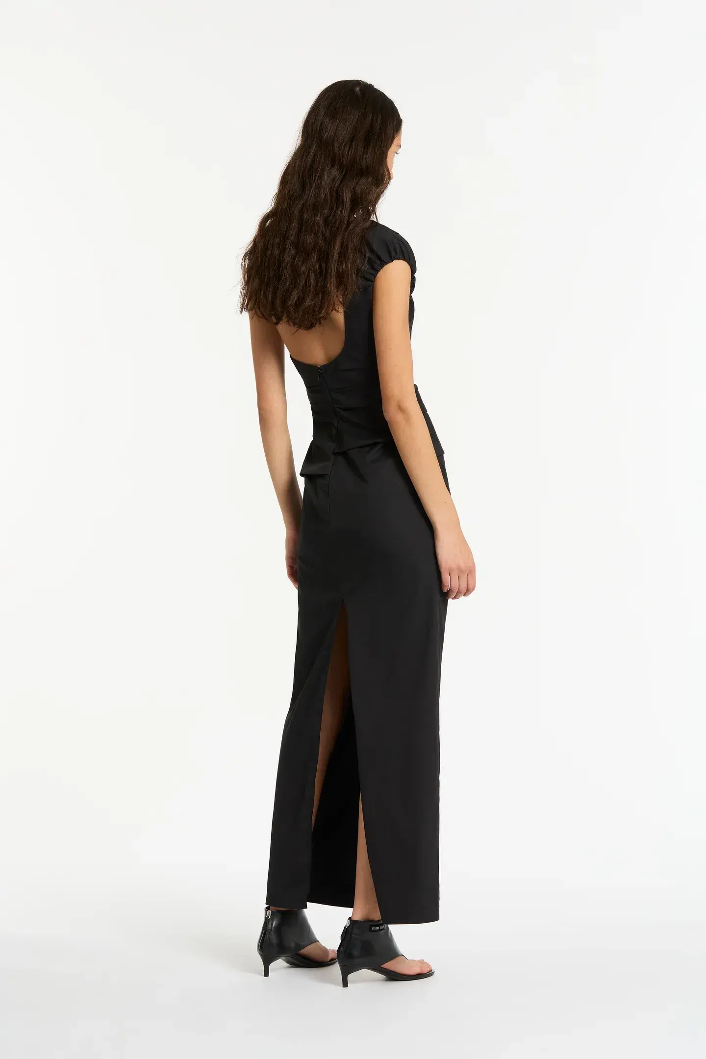 Sir The Label Giacomo Gathered Gown Black Size 3 / AU 12 - Image 3