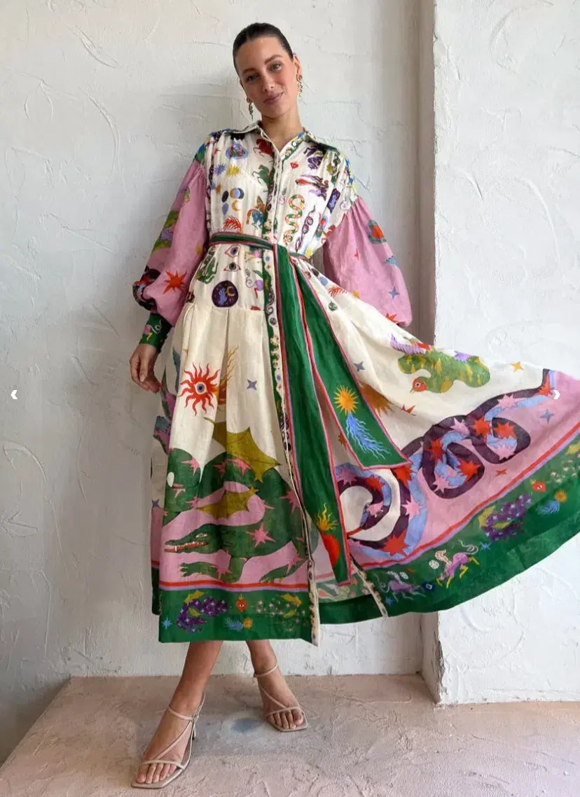 Alemais Seeker Shirtdress Multi Size 14 - Image 1