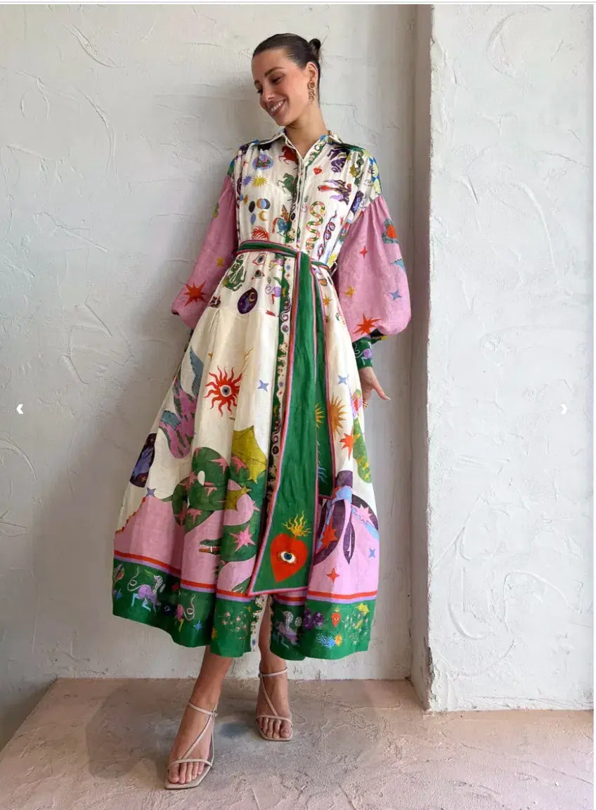 Alemais Seeker Shirtdress Multi Size 14 - Image 3