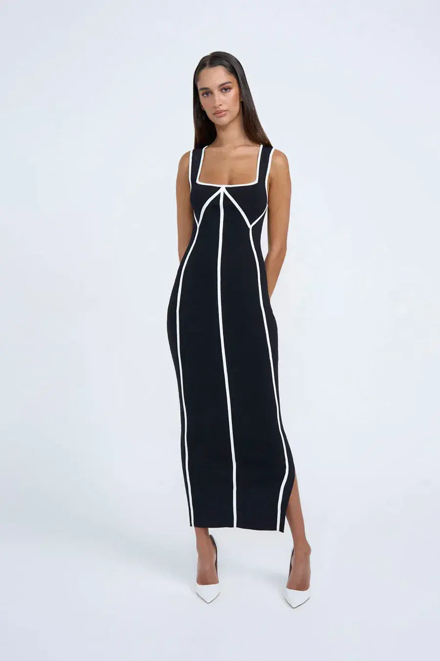 By Johnny Catalina Knit Midi Dress Black Size Small /Au 8  - Image 1