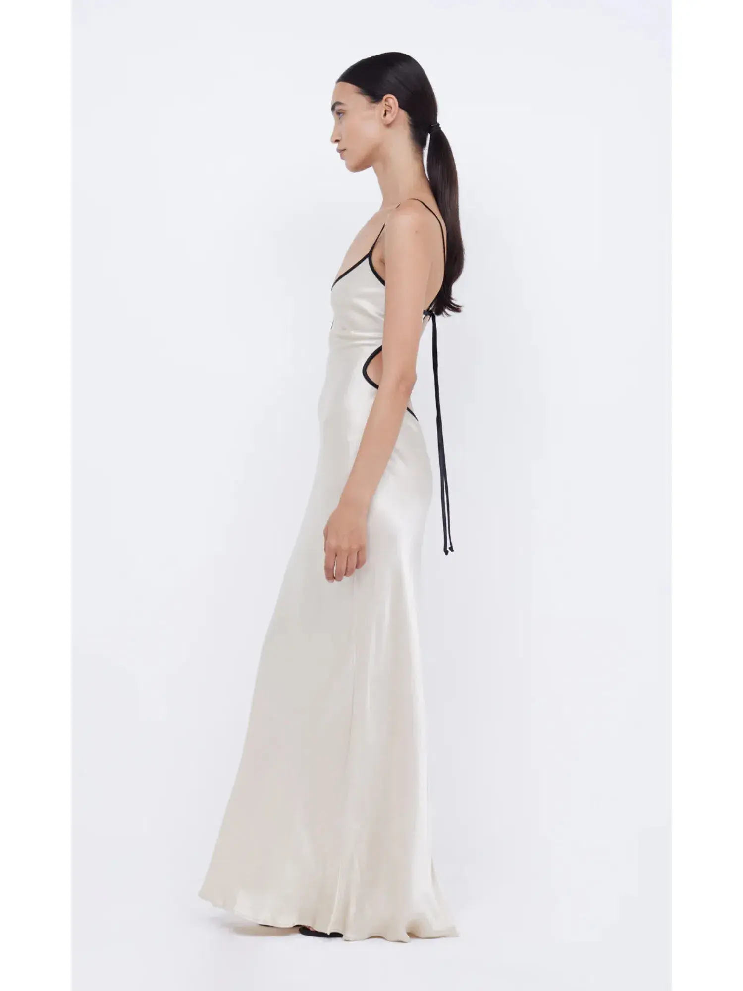Bec & Bridge Cedar City Maxi Dress Sand/Black Size AU 6  - Image 2