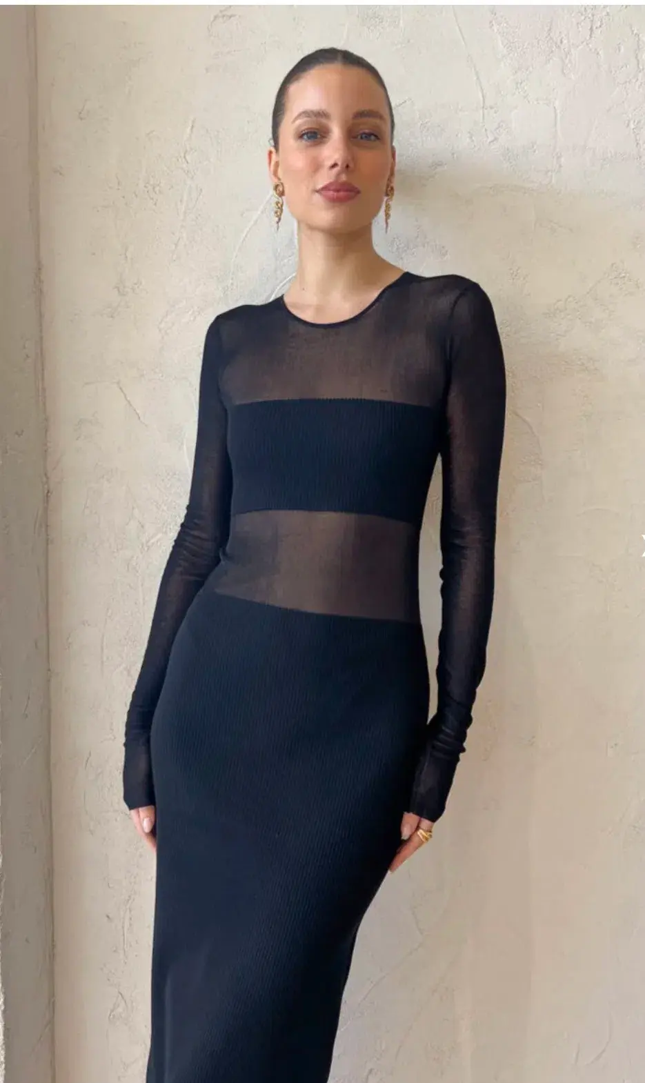 Sir the Label Impermanence Splice Maxi Dress Black Size 10 - Image 2