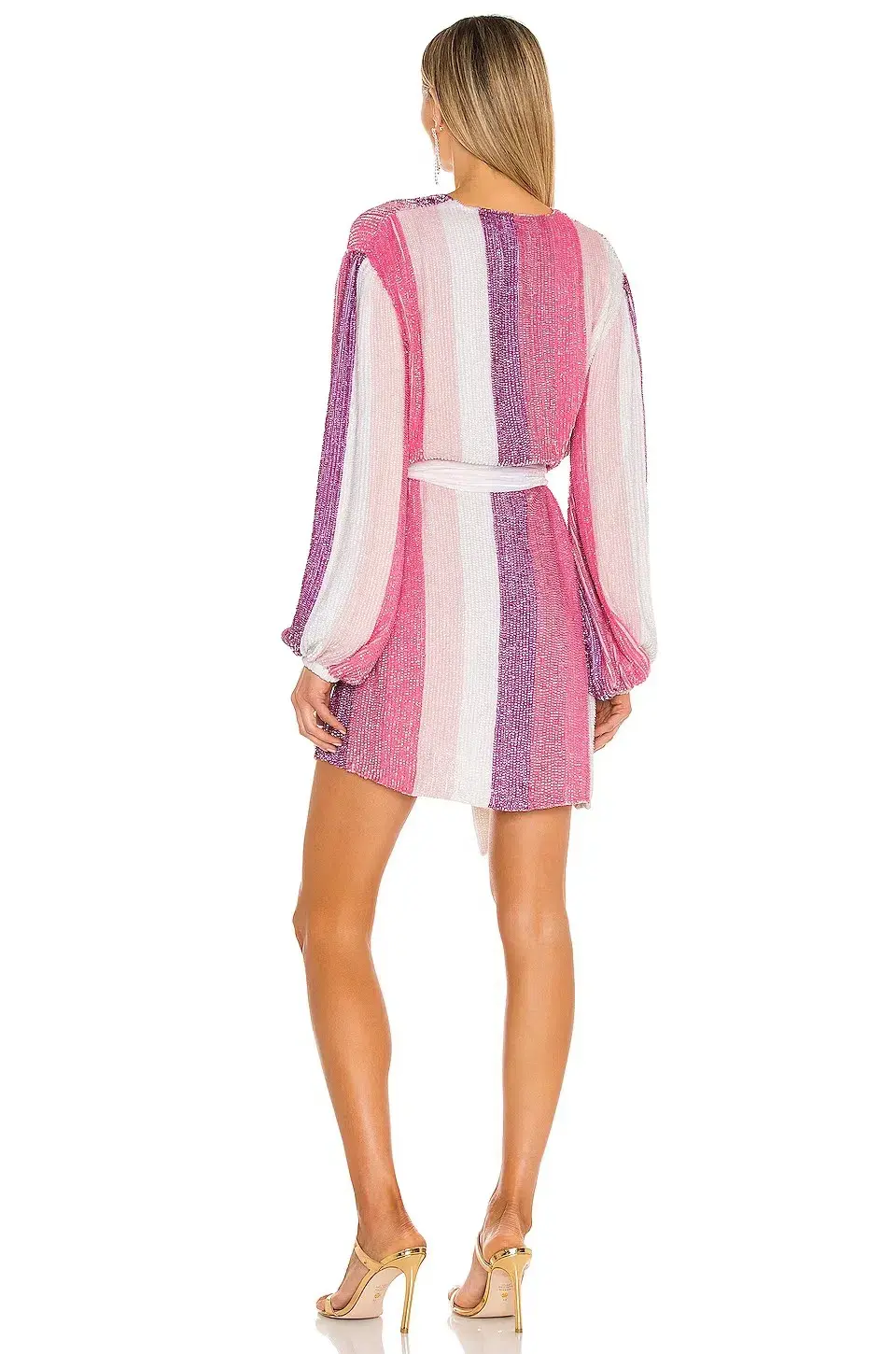 Retrofete Gabrielle Gown Dress Multi Sequin Size 8 - Image 4