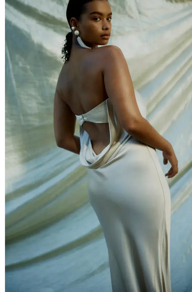 Bec & Bridge Moon Dance Strapless Dress Sand Size AU 8  for rent on The Volte - main image