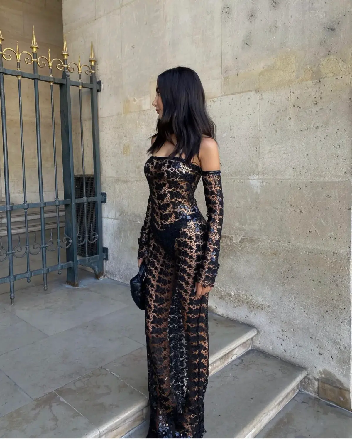 THE NEW ARRIVALS by İlkyaz Özel Moss in El Hedonismo Dress Black Size 6/XS - Image 2