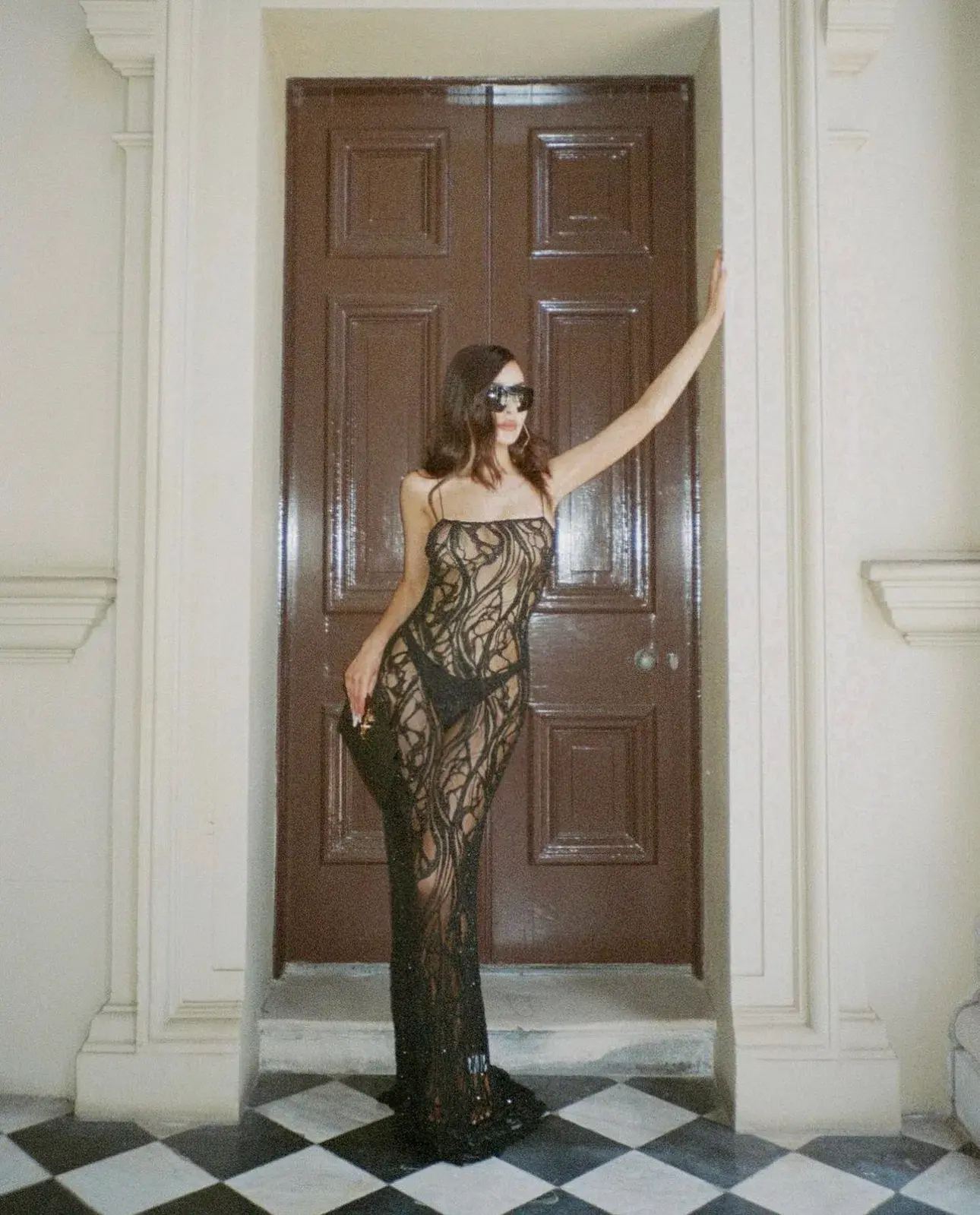 Retrofête Winnie Dress Beaded Maxi Black Size AU 6  - Image 5