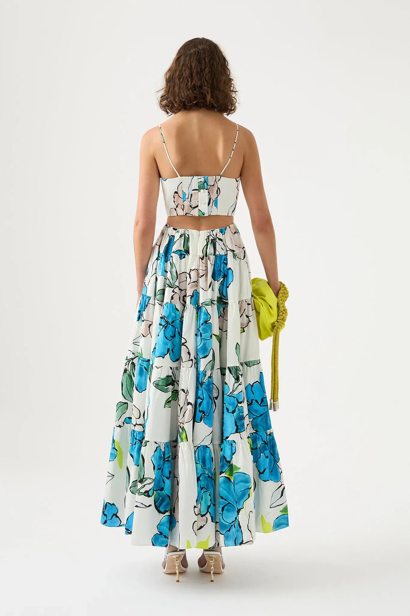 Aje Botanical Tiered Maxi Dress Floral Size 10 - Image 3