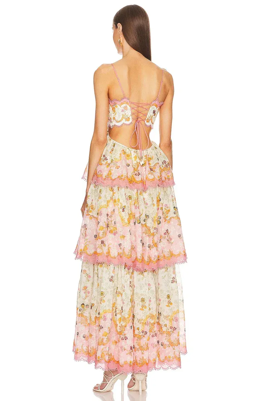Zimmermann Laurel Frill Gown Floral Size 3/ UK 14  - Image 3