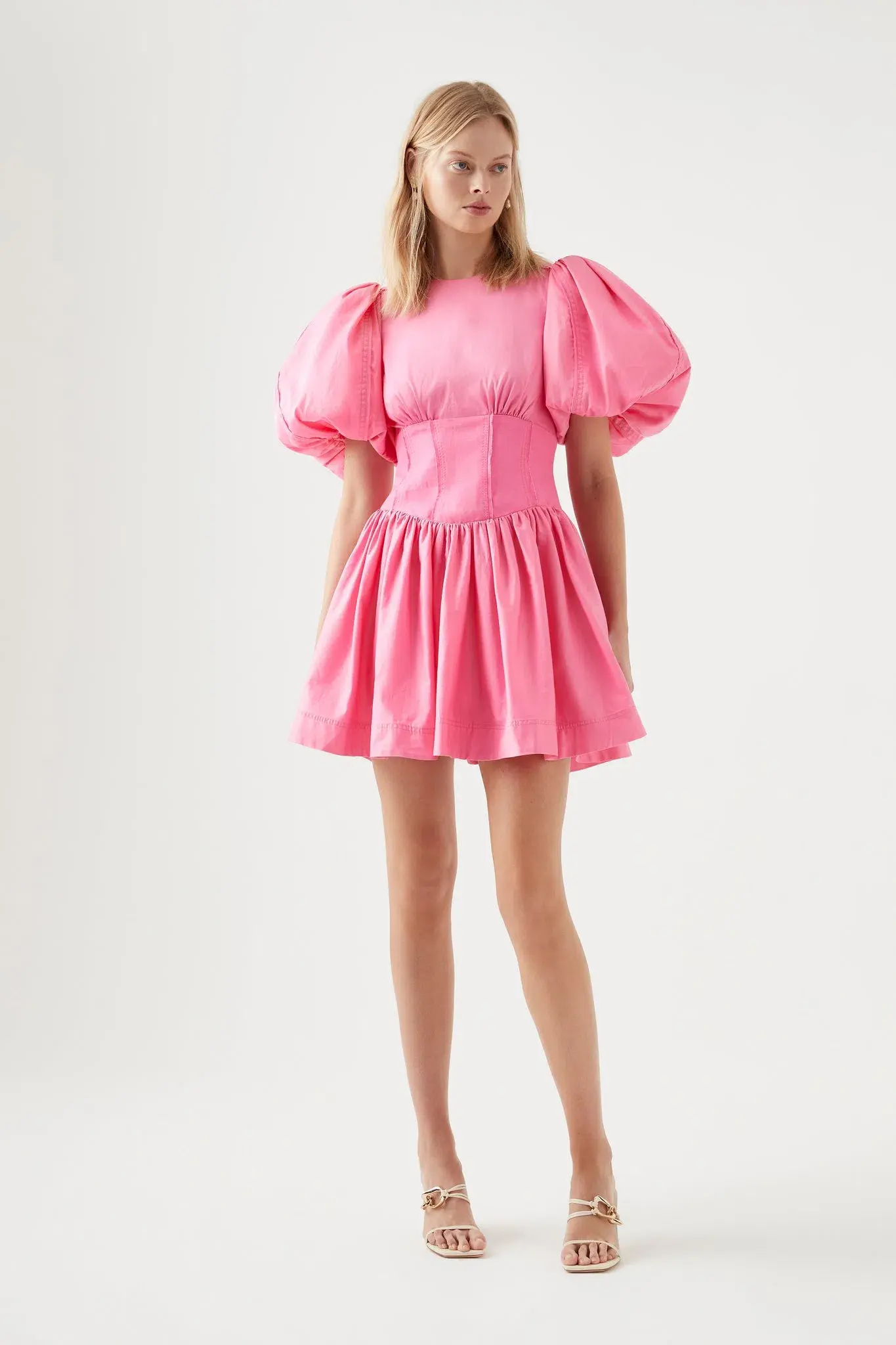 Aje Gianna Puff Sleeve Pink Size 10 - Image 1