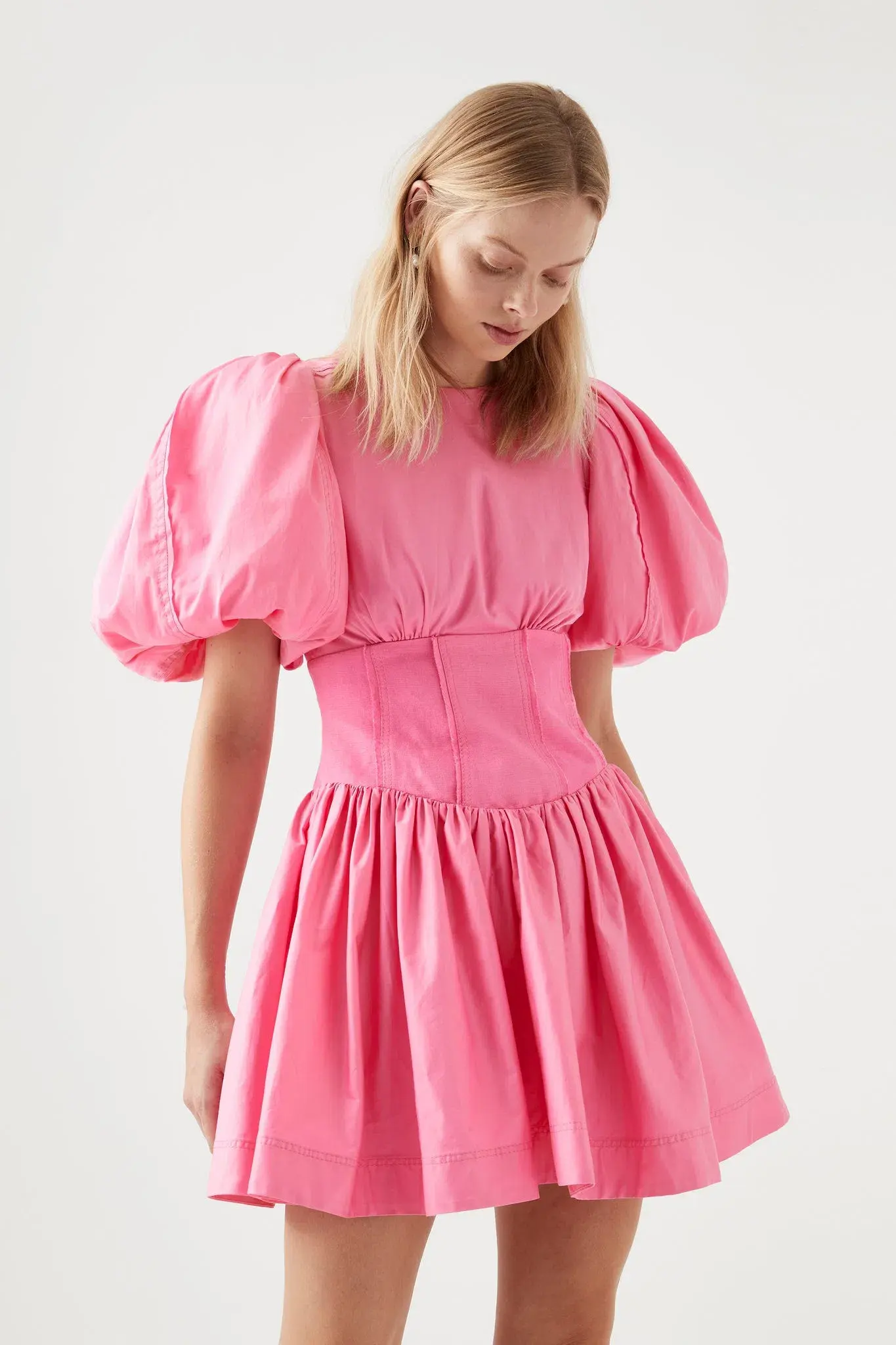 Aje Gianna Puff Sleeve Pink Size 10 - Image 2