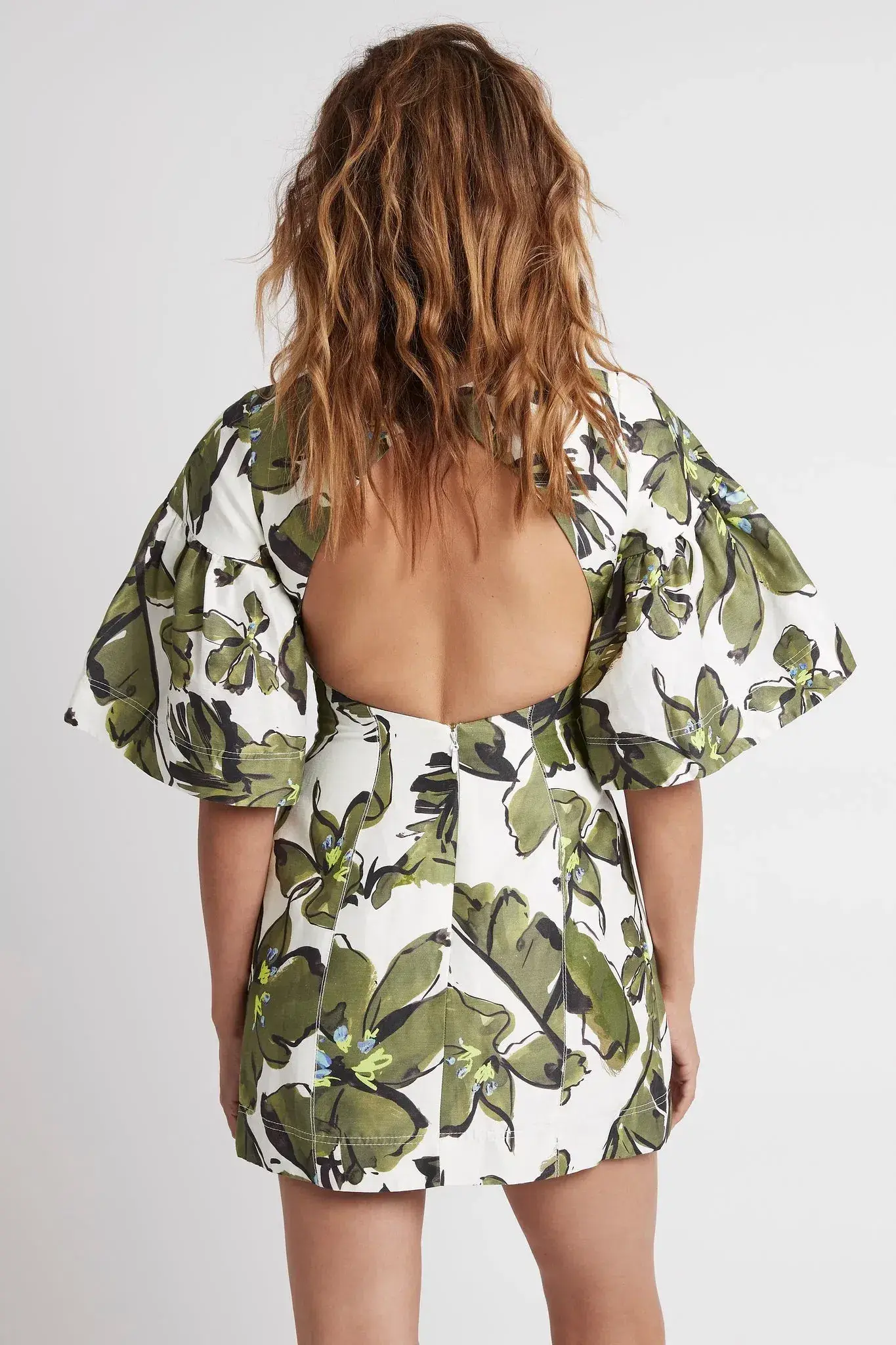 Aje Oasis Cut Out Mini Dress Print Size 10 - Image 4