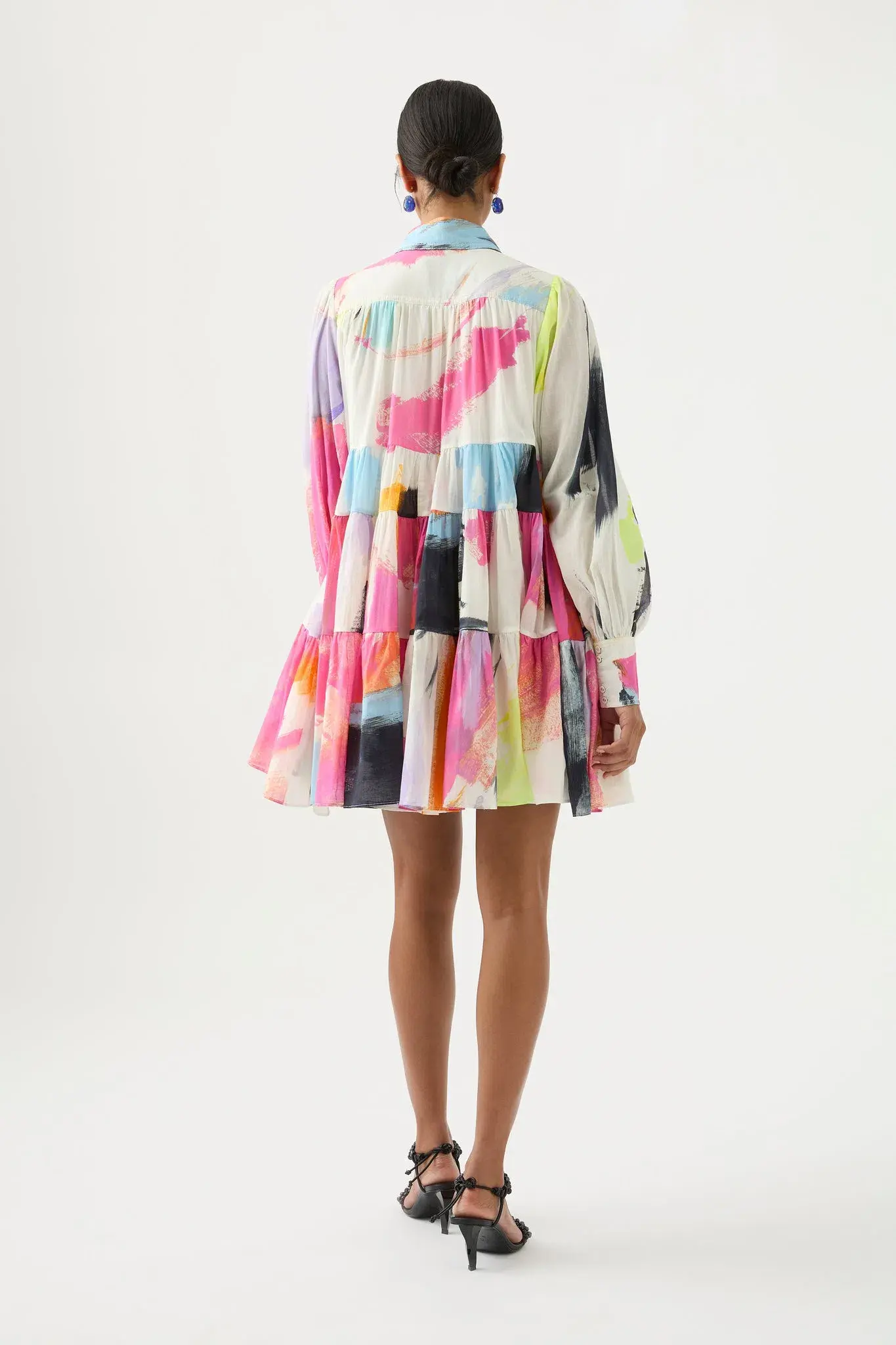 Aje Vie Smock Dress Multi Size 14 - Image 4