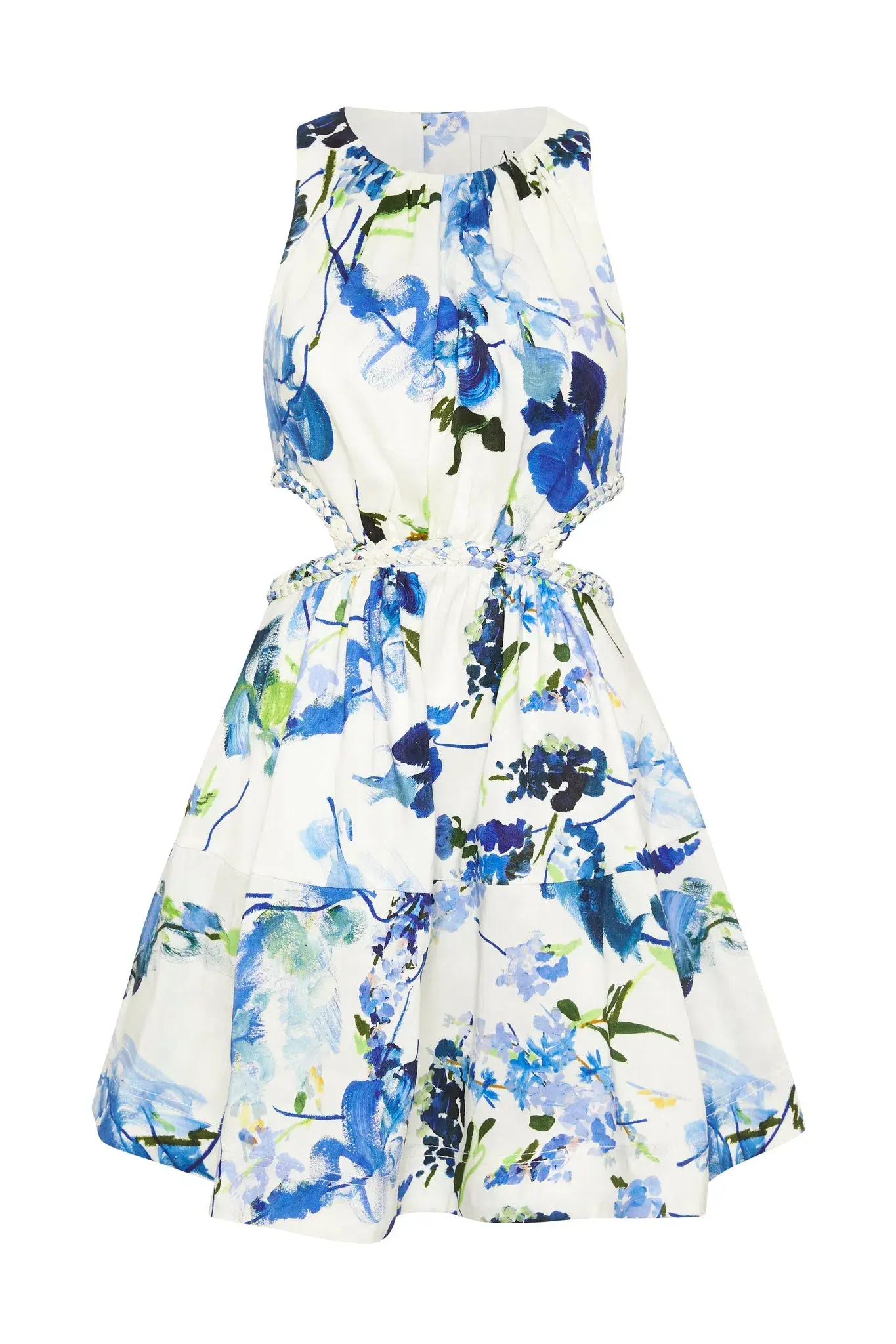 Aje Voyage Cut Out Mini Dress Floral Size 10 - Image 4