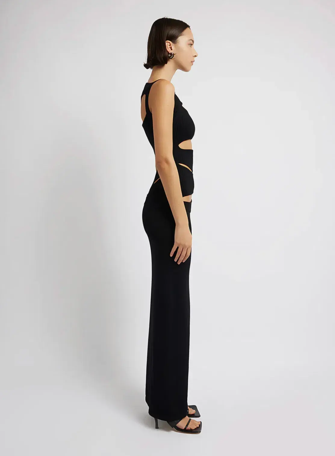 Christopher Esber Slashed Knit Dress in Black Size 8 - Image 2