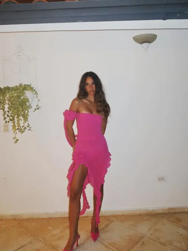 Fanci Club The Crime Dress Hot Pink Size XS/Au 6 - Image 3