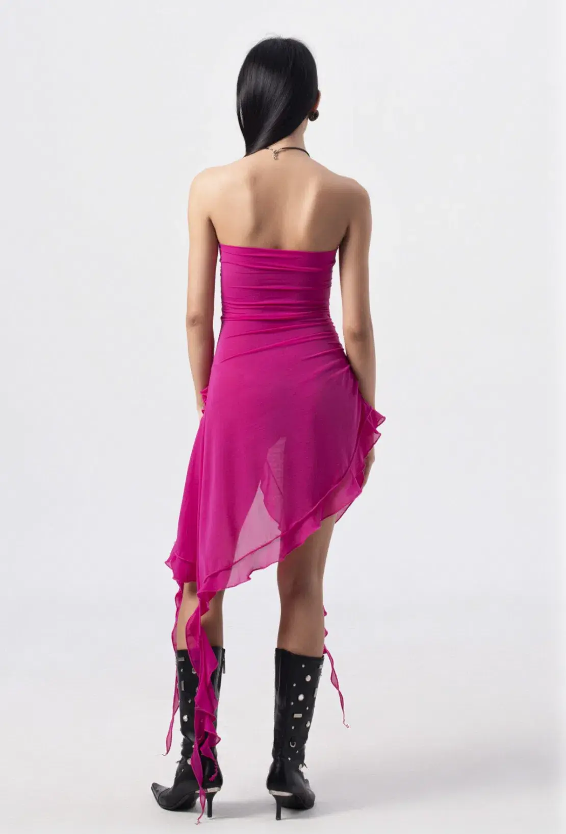 Fanci Club The Crime Dress Hot Pink Size XS/Au 6 - Image 4