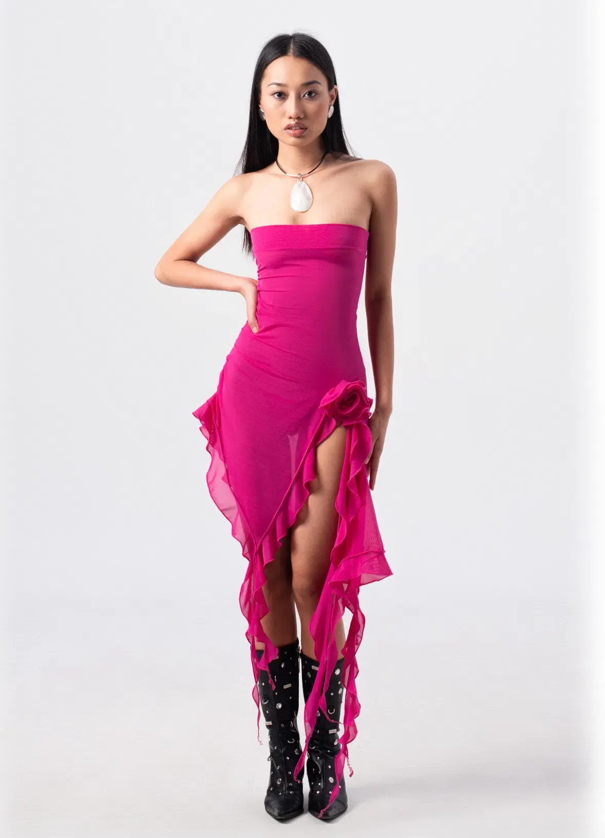 Fanci Club The Crime Dress Hot Pink Size XS/Au 6 - Image 2