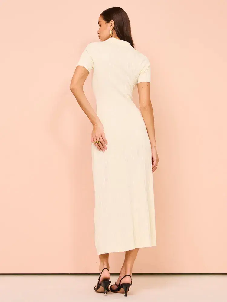 Anna Quan Laurel Penelope Midi Silence Ivory Dress Size 16 - Image 3
