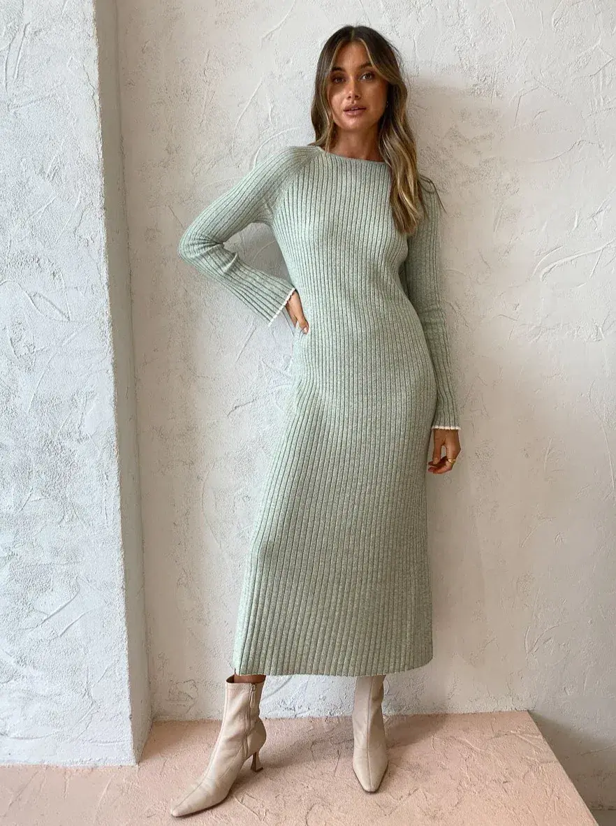Friends with Frank Thea Dress in Pistachio Twist Size M/Au 10 - Image 4