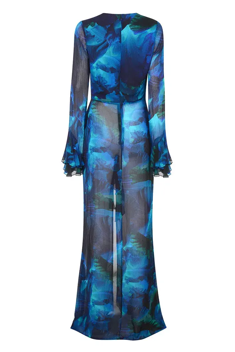 Rat & Boa Fiorella Dress Blue Multi Size XL/AU 14 - Image 6