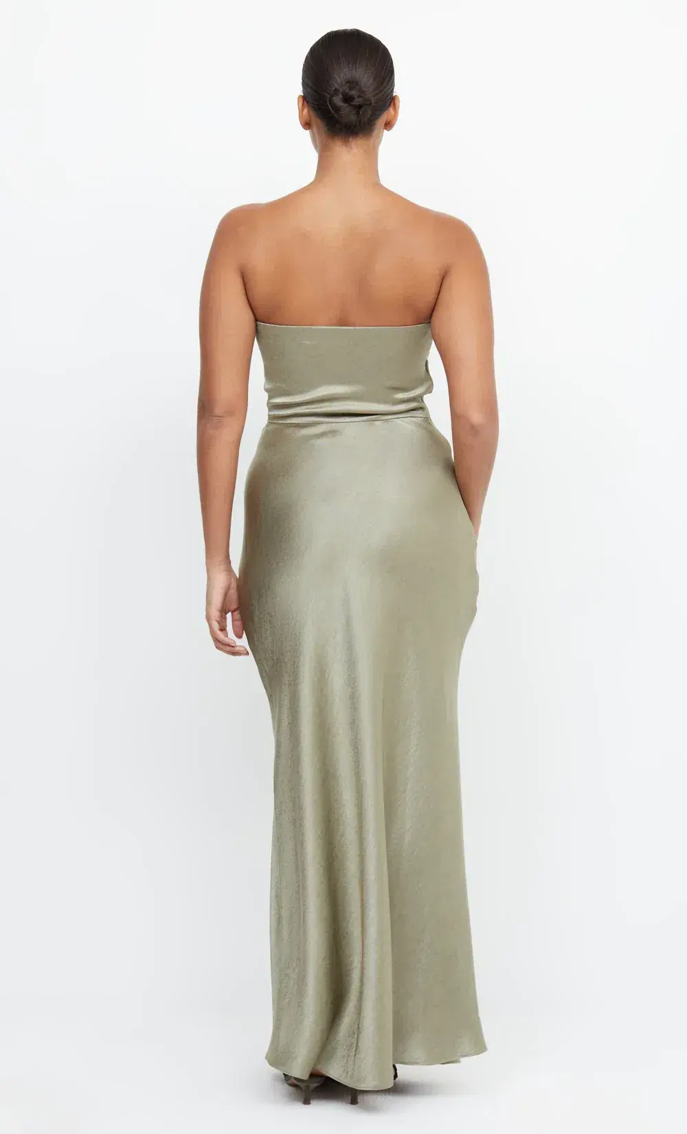Bec & Bridge The Dreamer Strapless Maxi Dress Sage Green Size 12 / L - Image 4