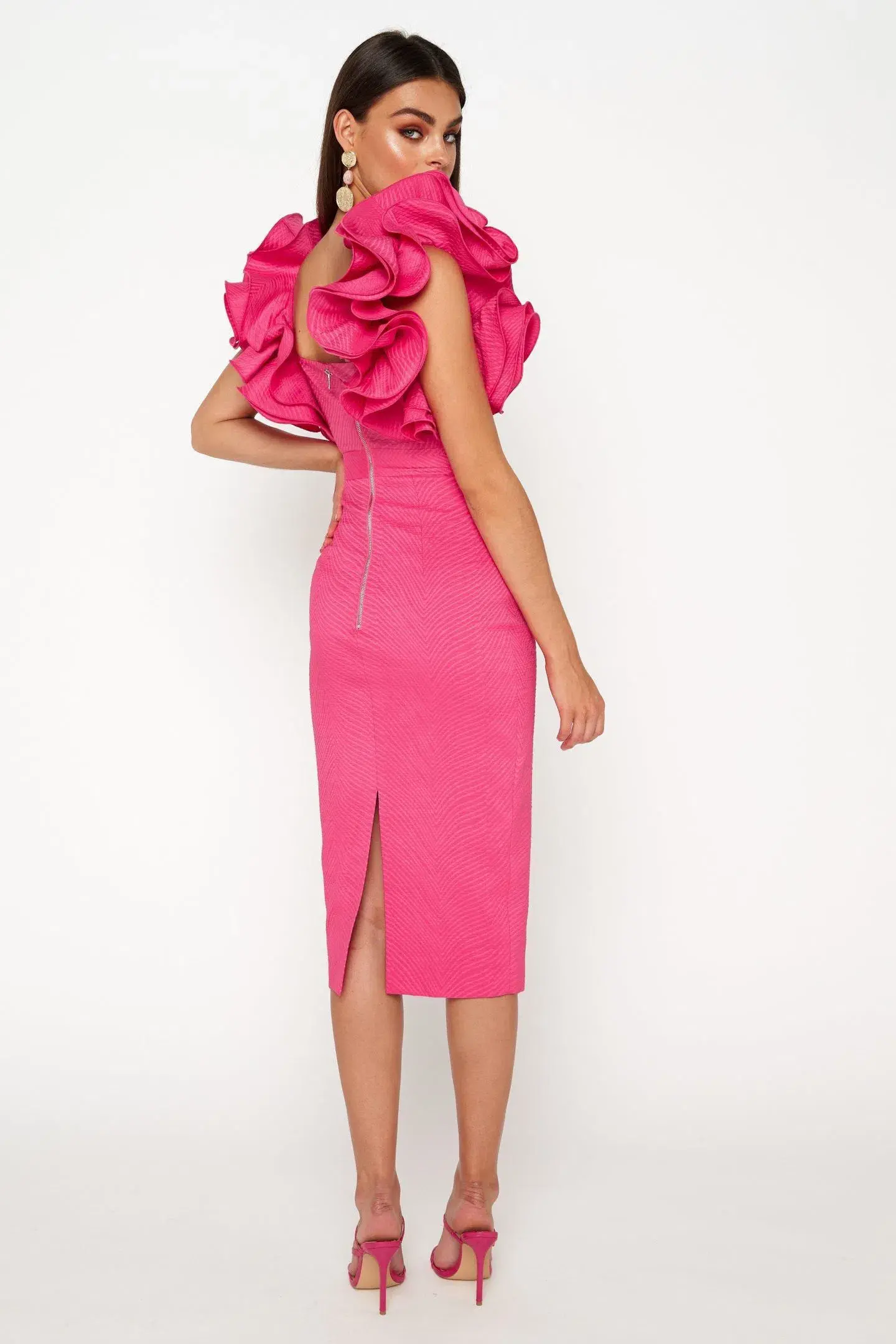 Mossman The Tea Party Midi Dress Pink Size 10 - Image 3