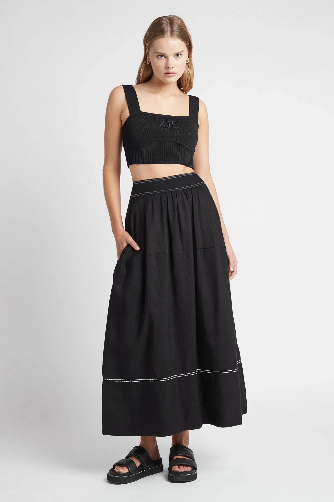 Aje Lucia Top Black Size M / Au 10 - Image 1