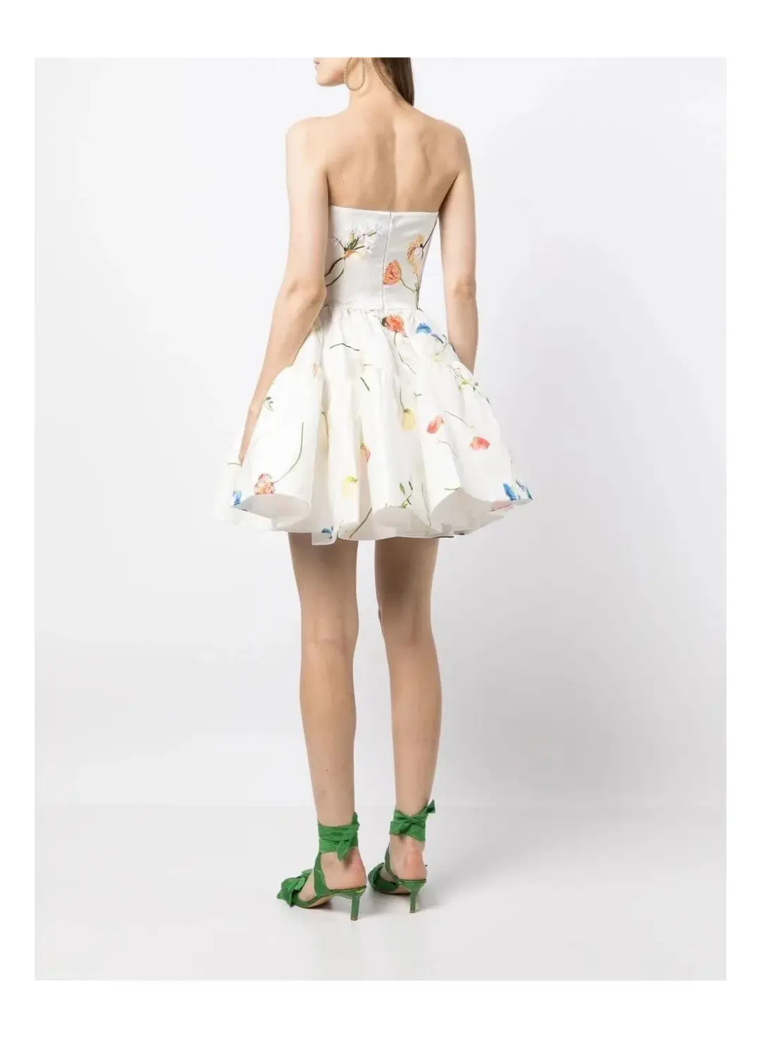 Leo Lin The Fields Embroidered Bustier Mini Dress White Size 8 for rent on The Volte - main image
