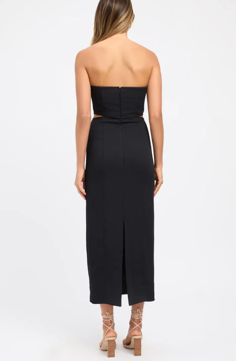 Kookai Oyster Cut Out Midi Dress Black Size 36 / Au 8 - Image 3