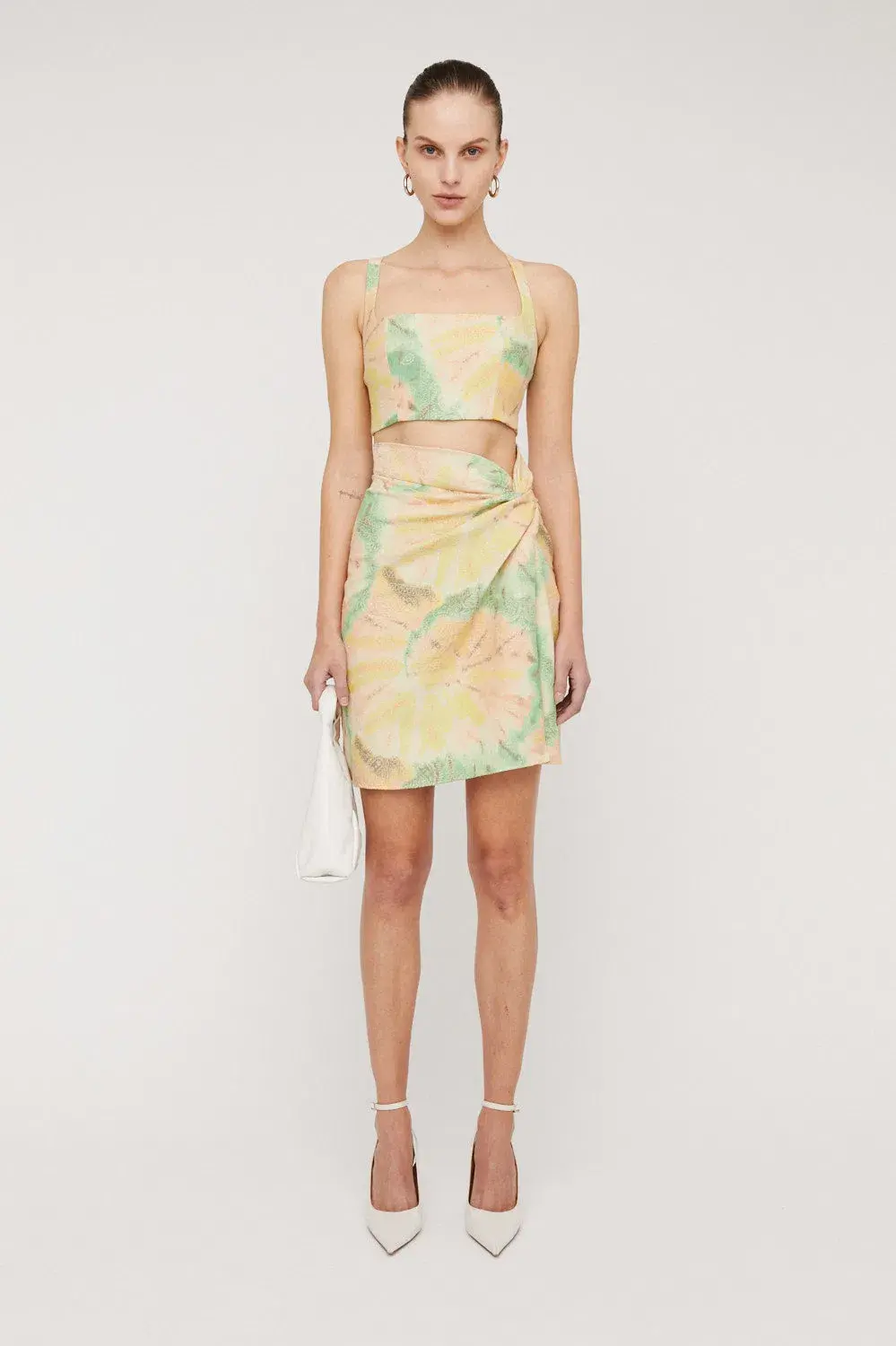 Scanlan Theodore Floral Tie Dye Bralette & Skirt Set Print Size 8 / S - Image 1