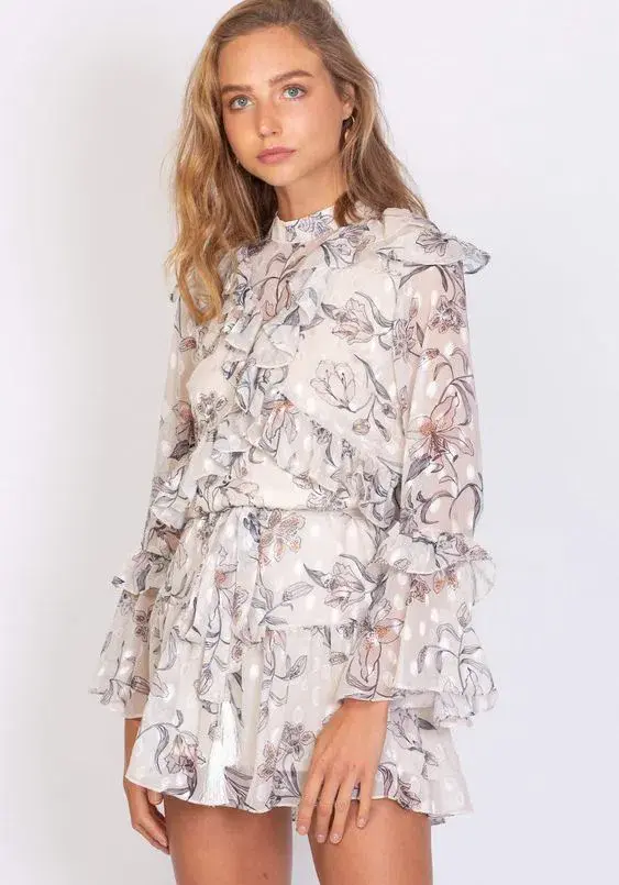  Three Of Something  Vintage Floral Winona Dress Floral Size 10 - Image 2