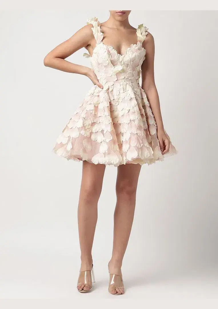 Zimmermann Prima Petal Mini Dress Blush Size 1 / Au 10 for rent on The Volte - main image