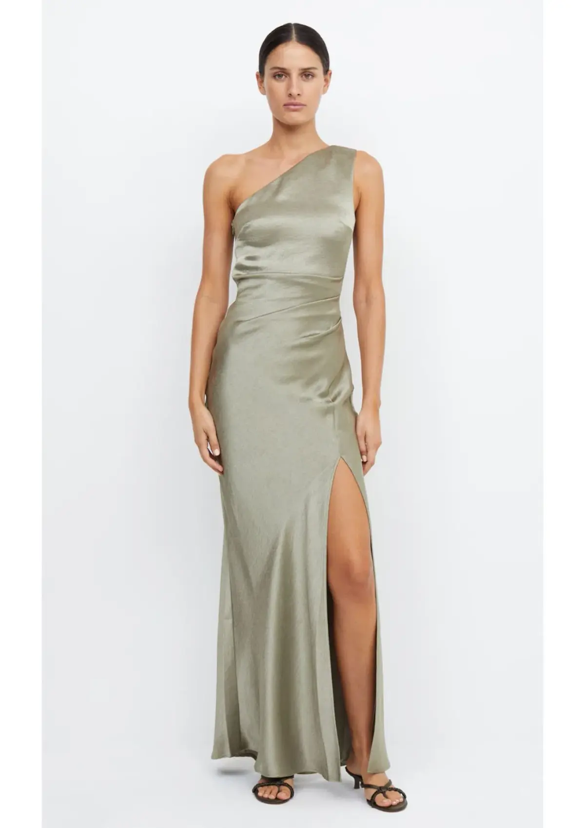 Bec & Bridge The Dreamer Asym Dress Sage Size AU 8 - Image 1