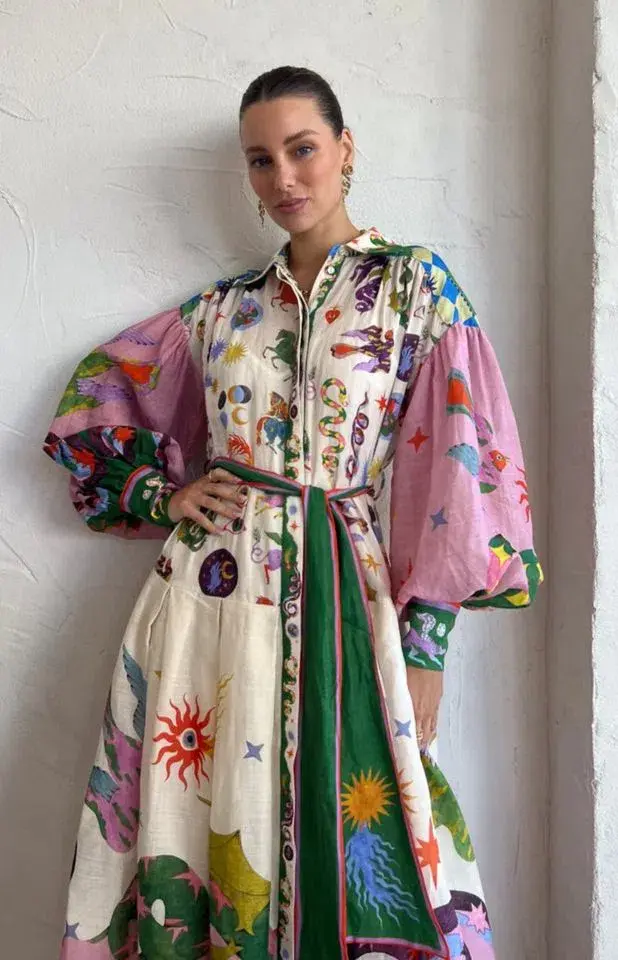 Alemais Seeker Shirt Dress Multi Size Size AU 8 - Image 2