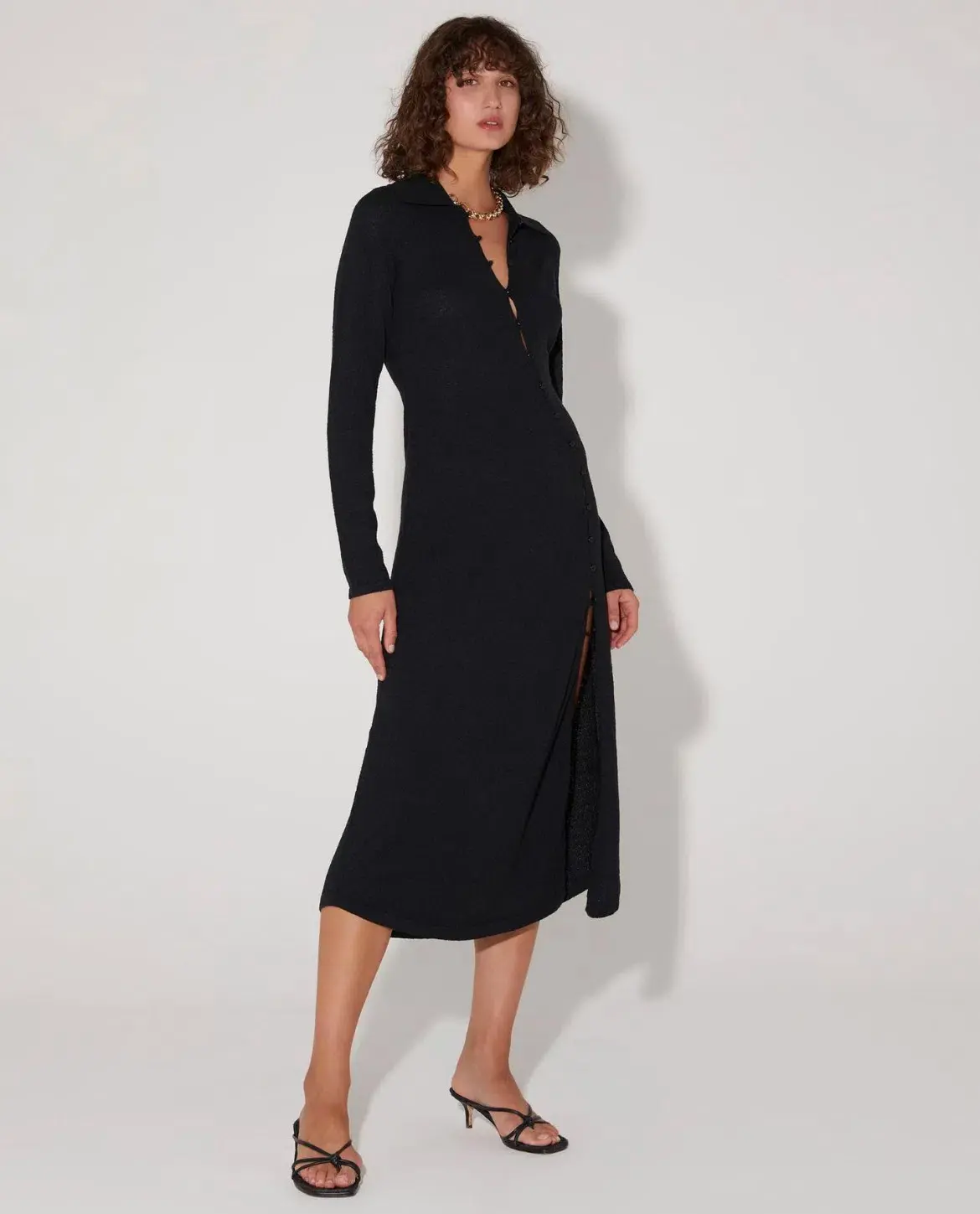 Hansen & Gretel Chandler Knit Midi Dress Black Size XS / Au 6 - Image 4