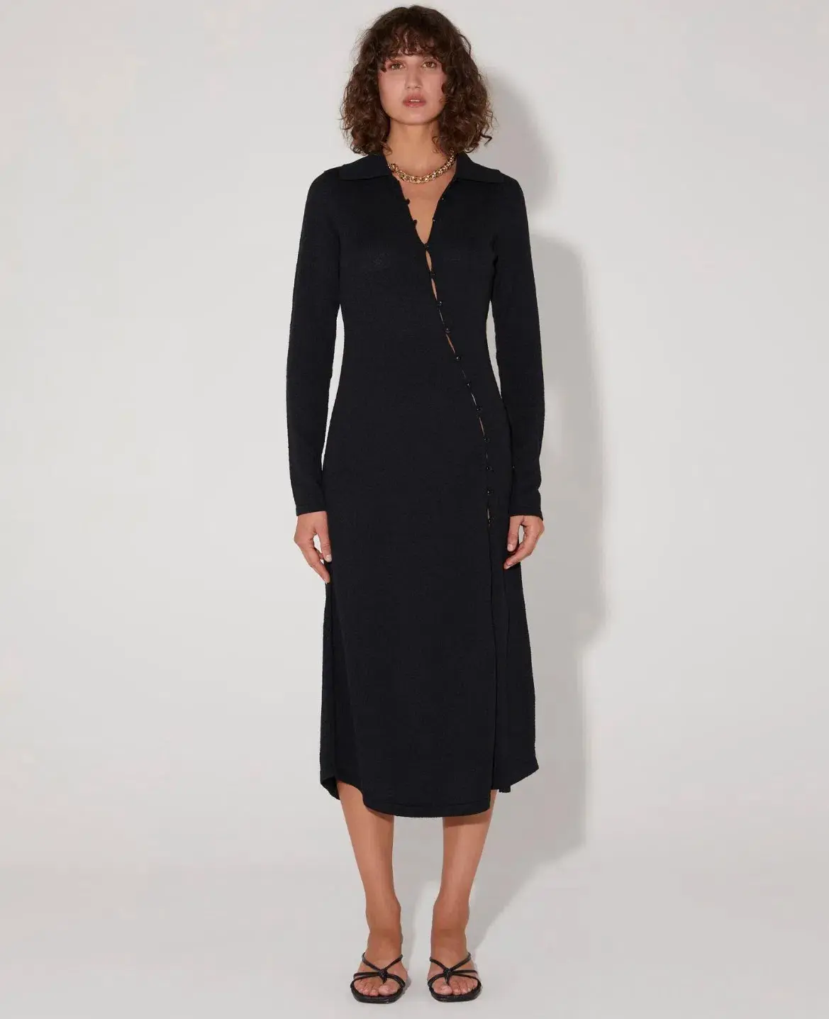 Hansen & Gretel Chandler Knit Midi Dress Black Size XS / Au 6 - Image 3