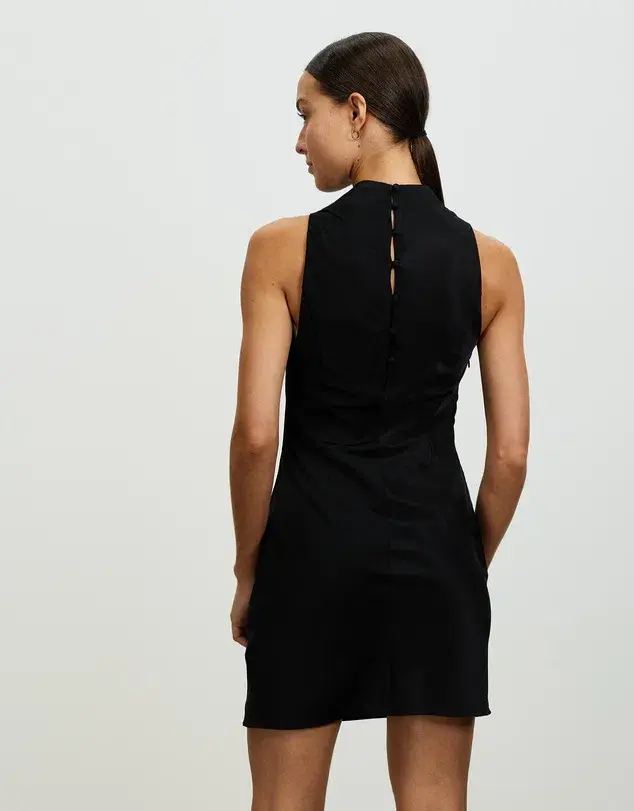 Lover Lisboa High Neck Mini Dress Black Size 6 - Image 3