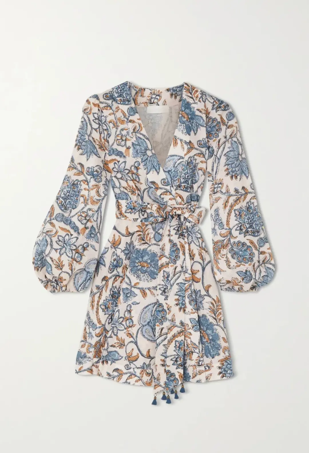 Zimmermann Vitali Wrap Mini Dress Floral Size 2 / Au 12 for rent on The Volte - main image